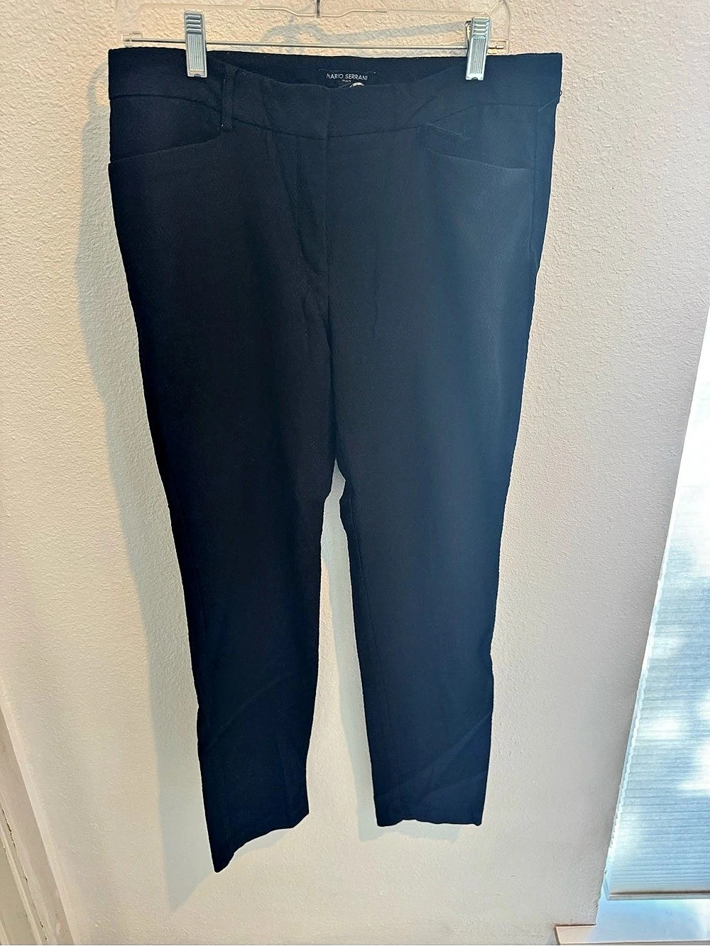 Mario Serrani Straight Leg Pants Black Size 10
